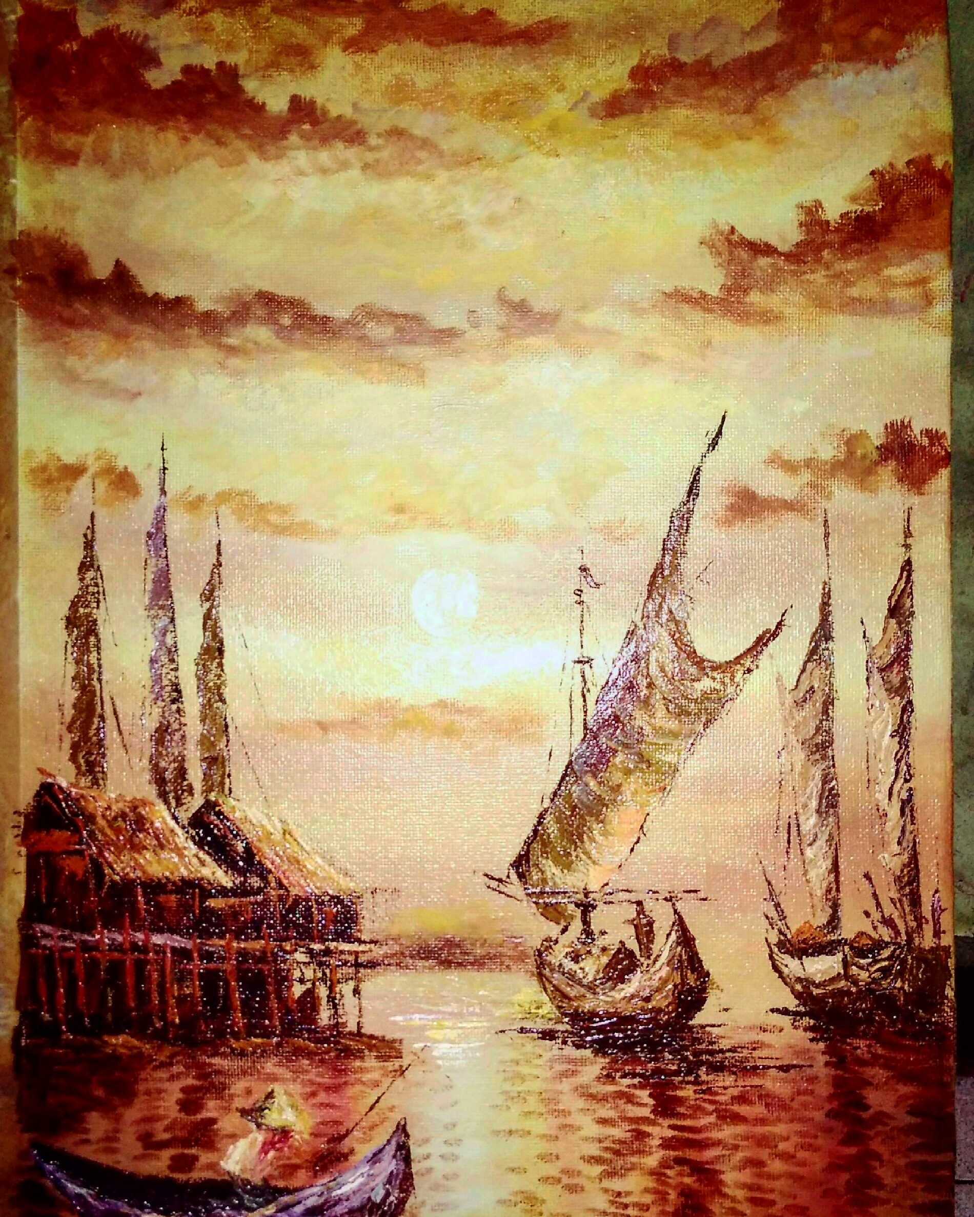 Lukisan Pemandangan Laut Indra Lukisan